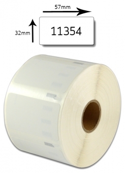 Etiketten kompatibel für Dymo 11354 S0722540 57x32mm, weiss