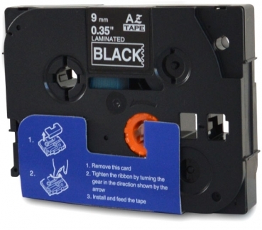 Schriftband kompatibel für Brother TZ-325 TZ325 weiß/schwarz 9mm 8m