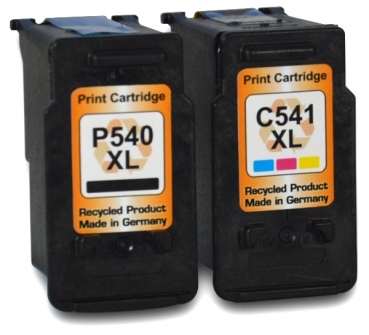 PG540 + CL541 2 Druckerpatronen kompatibel für Canon PG-540 XL + CL-541 XL SET
