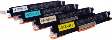 4 Toner kompatibel für HP CE310A - CE313A 126A SET