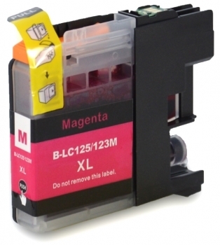 Druckerpatrone Magenta kompatibel für Brother LC-123M LC123M LC-125 XL mit Chip