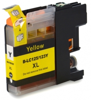 Druckerpatrone Yellow kompatibel für Brother LC-123Y LC123Y LC-125 XL mit Chip