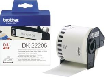 DK22205 DK-22205, Brother Permanent-Etiketten (Rolle) 62mm x 30.48m Papier Weiß