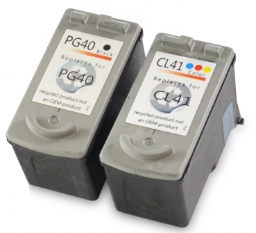 2 Druckerpatronen kompatibel für Canon PG-40 CL-41