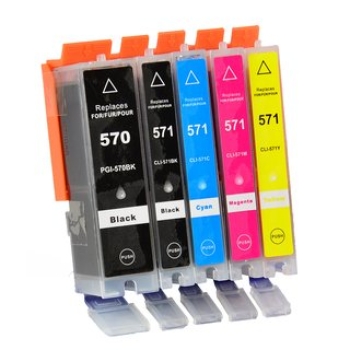 5 Druckerpatronen kompatibel für Canon PGI-570 CLI-571 XL set Multipack