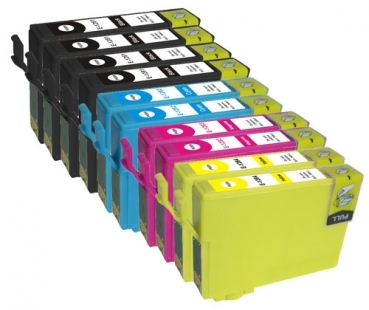 10 Druckerpatronen kompatibel für Epson T1281 - T1284