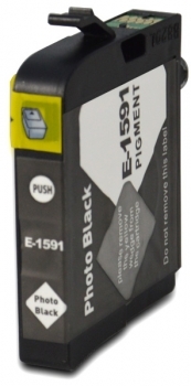 T-1591 Druckerpatrone kompatibel für Epson T1591 schwarz Foto